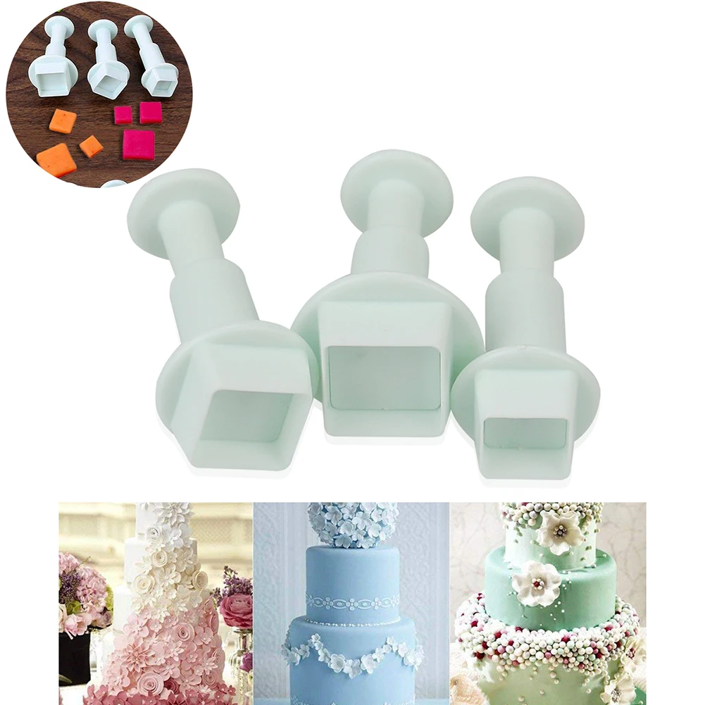 Универсальный 3 шт./компл. квадратный торт набор с вантузом Помады Сахарные