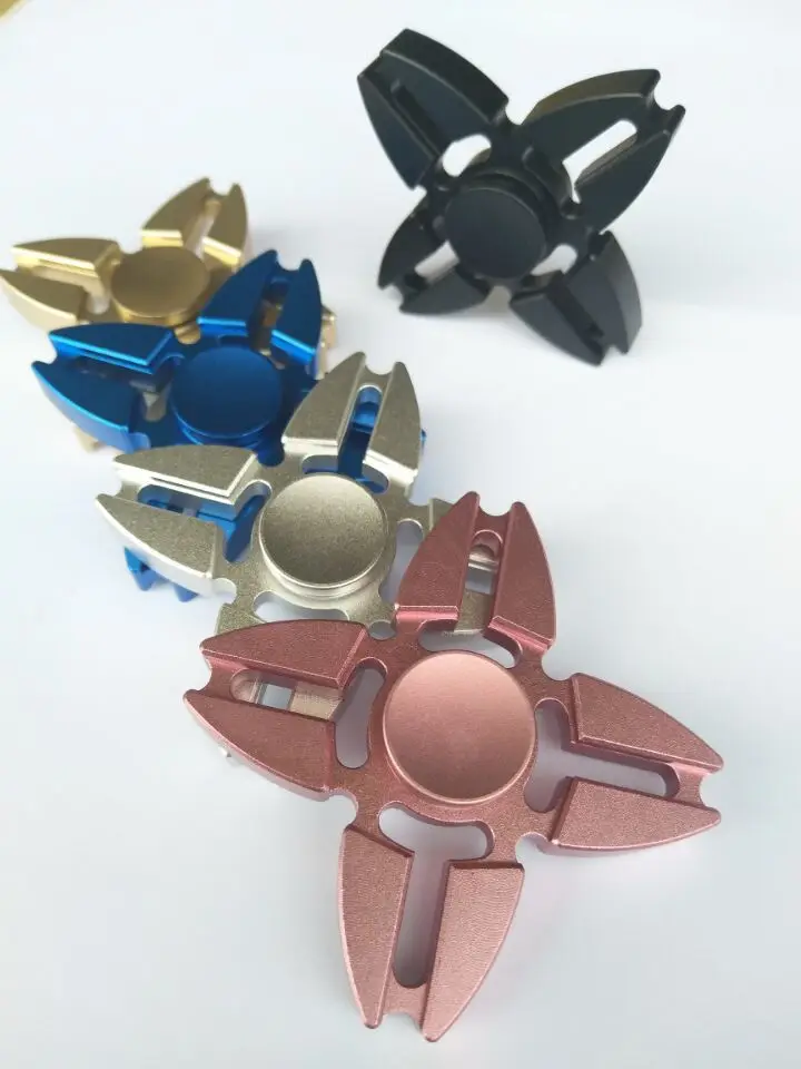 Палец руки игрушки для аутизм СДВГ Краб Tri-Spinner алюминиевого сплава с