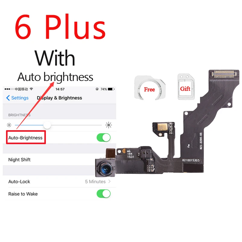1 шт. Новый кольцевой держатель для фронтальной камеры iPhone 5 5S 5C 6S 6 Plus фронтальная