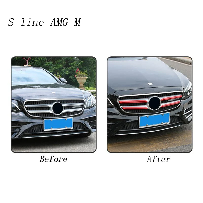 Автомобильный Стайлинг для Mercedes Benz E class W213 Передняя средняя решетка отделка