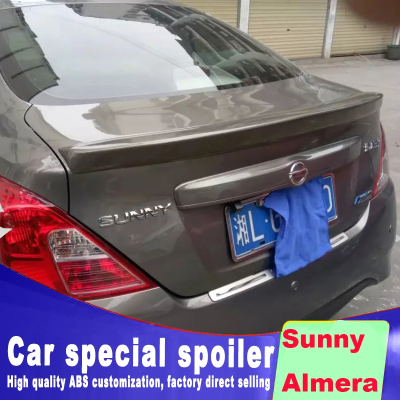 2011 2012 2013 2014 2015 2016 2017 для nissan Almera обтекаемый Высококачественный ABS спойлер