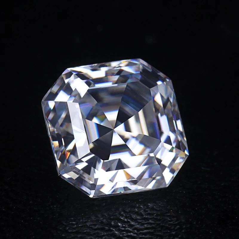 EF белый цвет 12*12 мм asscher cut моиссаниты свободные драгоценные камни для