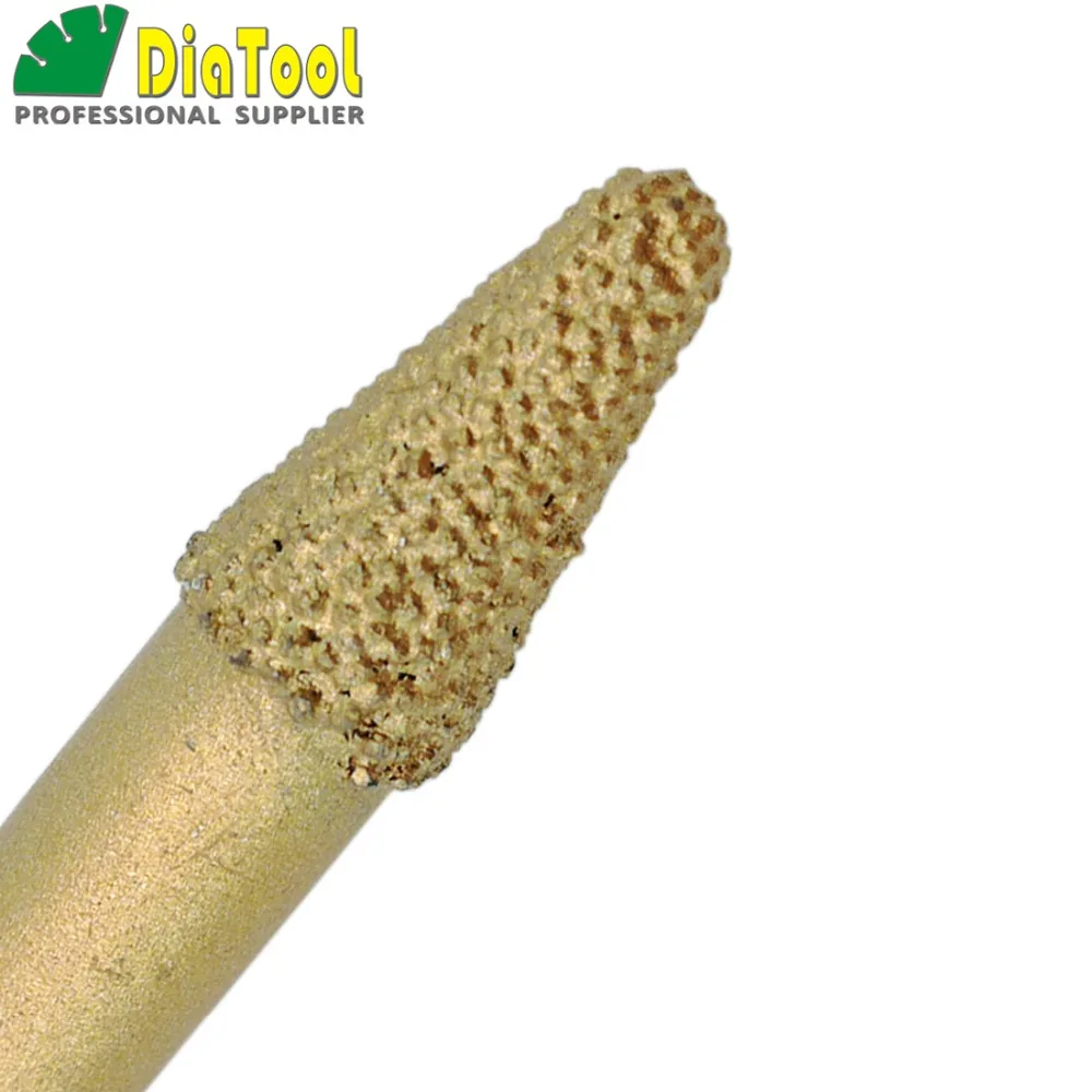 

DIATOOL 2pcs Tape Type 6-3/12mm Diamond Engraving Bits For Stone, Vacuum Brazed Diamond Carving Tools, Diamond Burrs