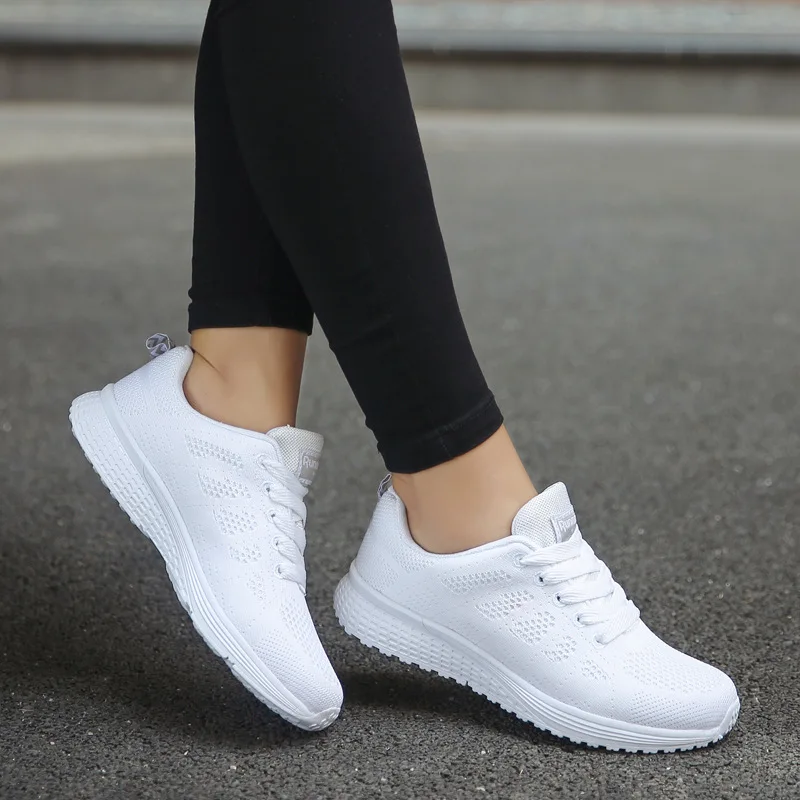 Женская обувь женские кроссовки Белая Zapatillas Mujer повседневная теннисные туфли из