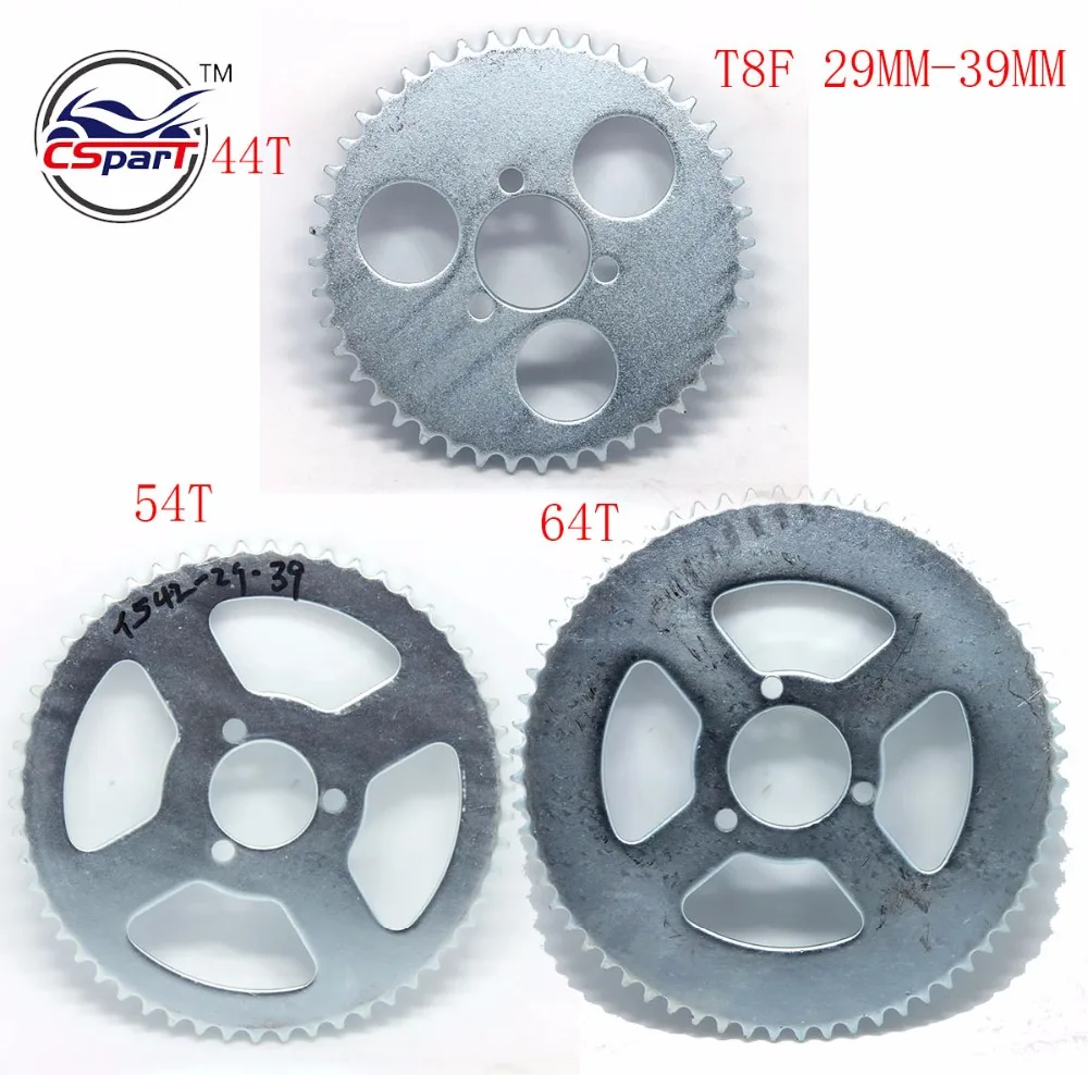 44 54 64 зуб 44T 54T T T8F 29 мм Задняя звездочка для бритвы EVO X Treme IZIP Scooter 47CC 49CC Mini Moto Quad Dirt Pit