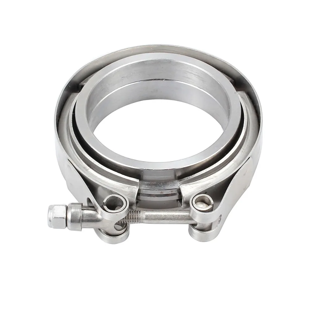 Stainless steel clamp iron flat flange Exhaust pipe hoop 2.5 Inch 63mm V-band Clamp Turbo Female &amp Male Flange Hoop | Автомобили и