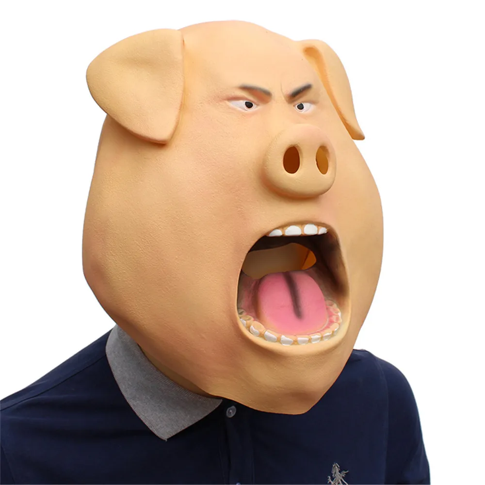 Персонализированные Angry Pig латексная маска Милая для животных на Хэллоуин
