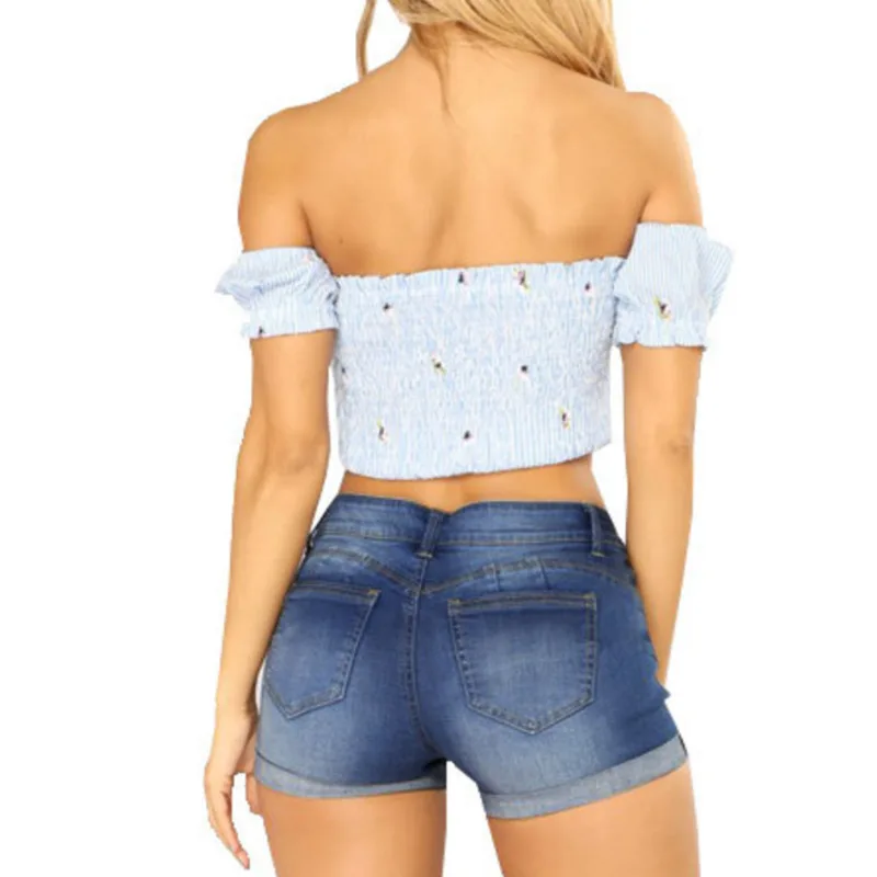 

Dilusoo 2019 Summer Denim Shorts Women Holes Ripped Casual Jeans Shorts Skinny Elastic Jeans Female Streetwear Shorts