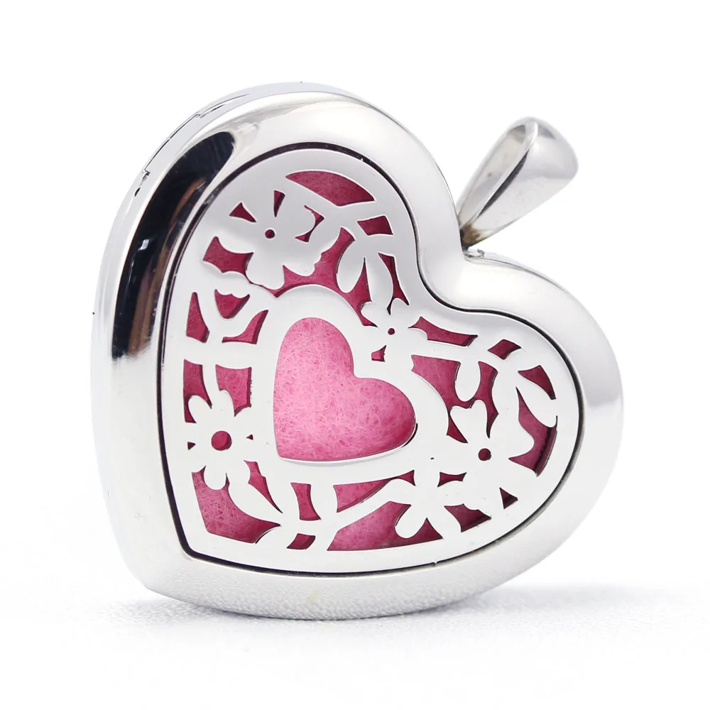 

Heart Design Stainless Steel Aromatherapy Aroma Essential Oil Diffuser Necklace