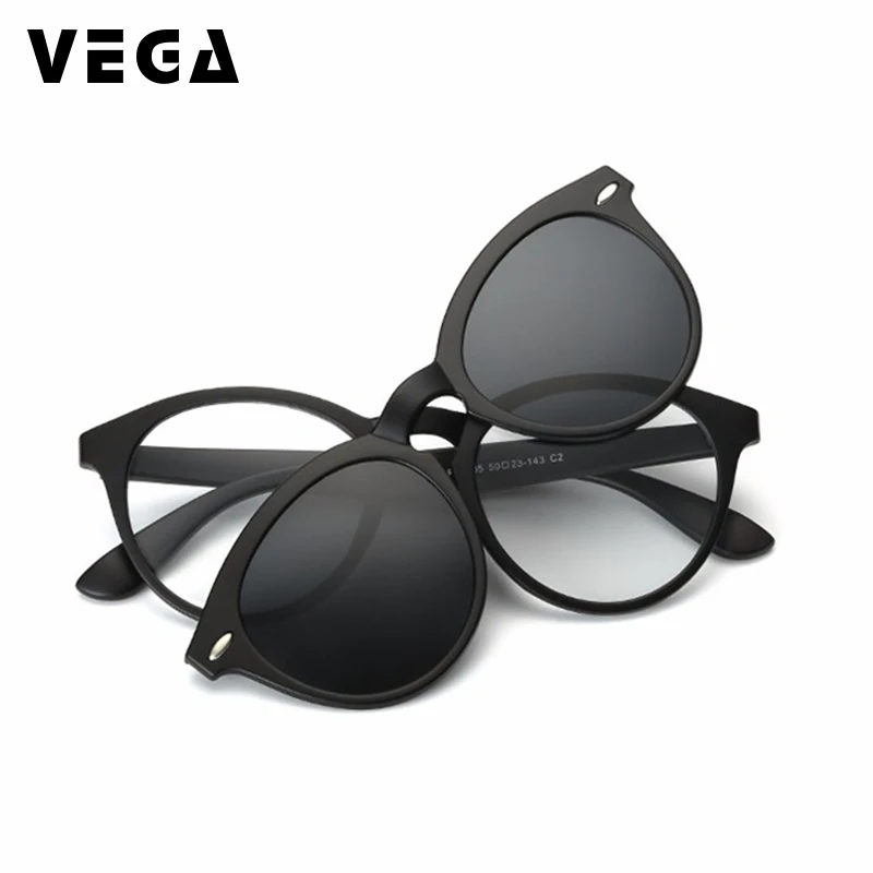 VEGA поляризованные солнцезащитные очки на застежке для глаз, оправа для очков, очки с застежкой, солнцезащитные очки, магнитные очки для мужчин и женщин 956