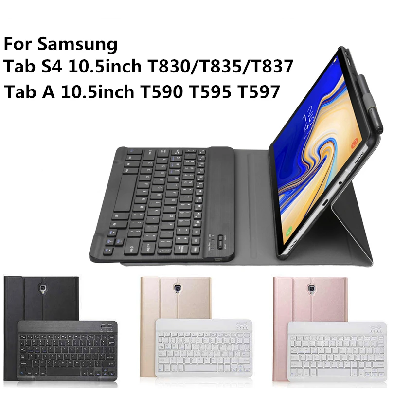 Планшет тонкий Книга Магнитный кожаный чехол стойка для Samsung Galaxy Tab A 10,5 дюймов Bluetooth клавиатура+ зарядный кабель 30