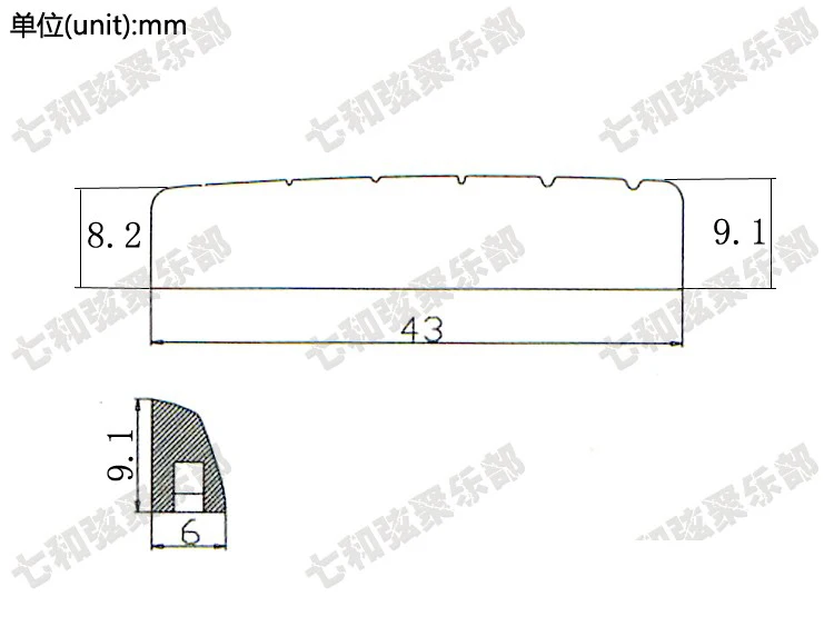 5 шт черный Пластик Электрогитары гайки 6 строка с прорезью для 43x6x9 1-8 2 мм LF-06 |