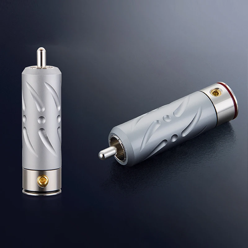 Hi End RCA Вилка VIBORG Чистая медь родиевое покрытие аудио кабель вилка соединителя