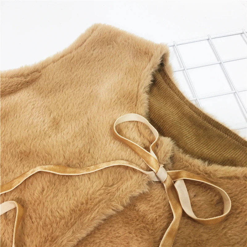 Зима Осень Новый дизайн искусственный мех осень женские зимние жилеты пальто на