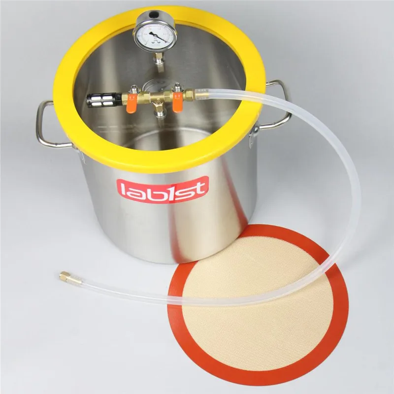 Камера вакуумной дегазации из нержавеющей стали 5 галлона (21 литр) 300 мм 11 8 дюйма