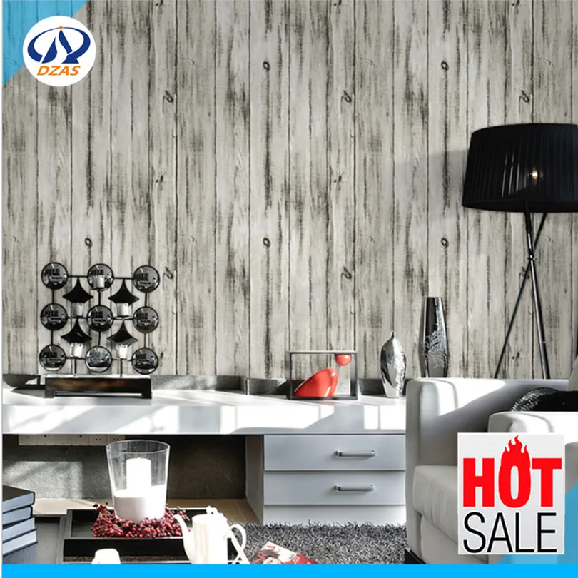 

American retro personality restaurant bar Dzas-ls living room bedroom wood grain wallpaper