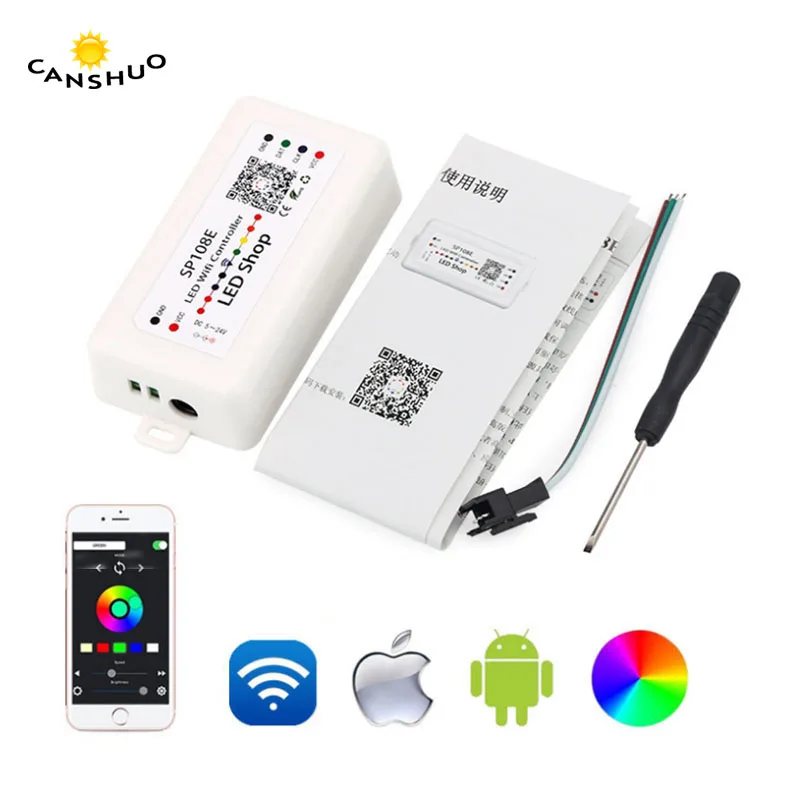 SP108E Bluetooth Wifi музыкальный контроллер для WS2801 WS2811 WS2812B 2801 6803 SK6812 Волшебная