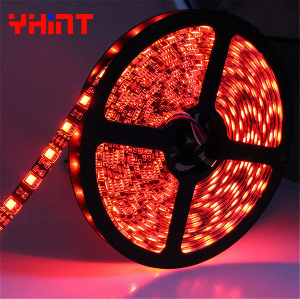 Светодиодные ленты DC12V SMD 5050 RGB белый гибкие полосы света свет черный PCB IP20 без
