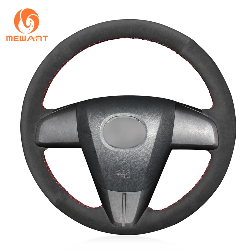 MEWANT черный чехол рулевого колеса автомобиля из натуральной кожи для Mazda 3 Axela 2010 2013