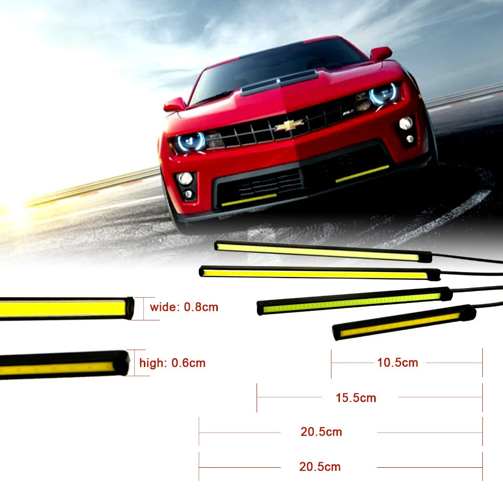 Leadtops высокое качество СИД DRL автомобилей Габаритные огни дневной Авто противотуманных фар 10-24 см супер яркий 6000 К Водонепроницаемый BJ