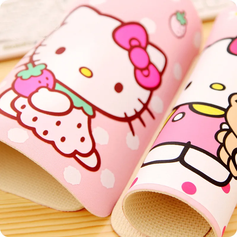 Милый коврик для мыши ноутбука Hello Kitty розовый черный цвет оптовая цена|Коврики мышей| |