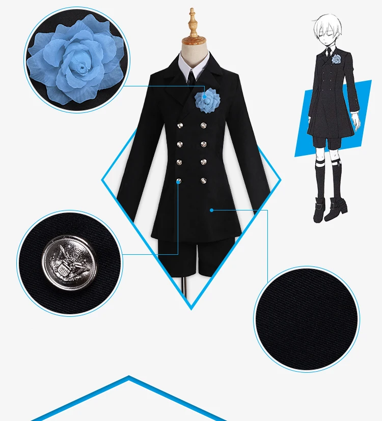 Черный Дворецкий Косплей Ciel Phantomhive черный костюм для косплея CM255