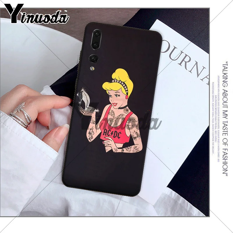 Yinuoda Татуированная принцесса Алиса Ариэль Жасмин чехол для телефона Huawei P10 plus 20 pro
