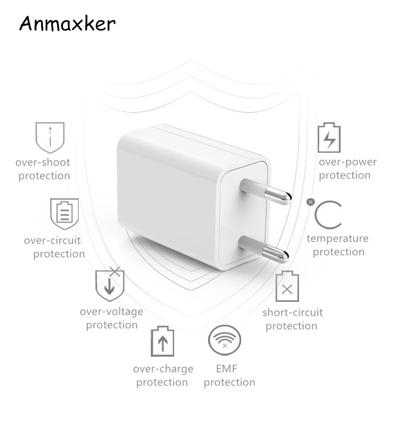 Настенное зарядное устройство USB штепсельная вилка европейского стандарта 5V1A