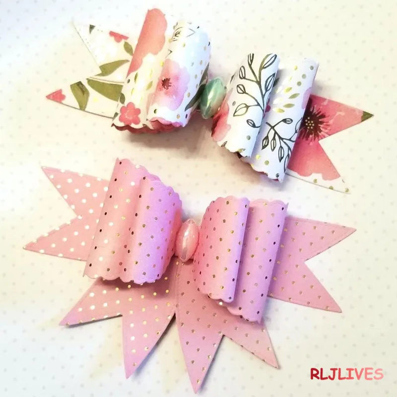 RLJLIVES большой бант металлические режущие штампы трафареты для DIY штамп для скрапбукинга/фотоальбом декоративное тиснение DIY бумажные карты