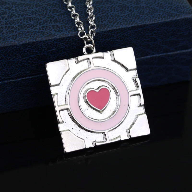 HEYu Новая мода ожерелье компаньон куб кулон розовое сердце колье ювелирные