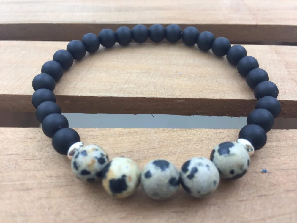 Браслеты из натурального камня браслет для йоги медитации 6 мм черного оникса и