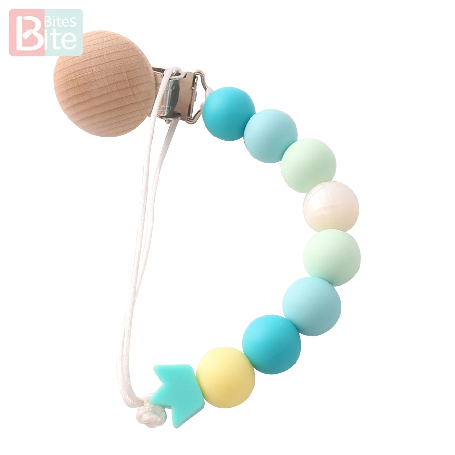 Bite Bites 10PC DIY Pacifier Chain Mini Silicone Crown Beads Baby Nursing Gift BPA Free Food Grade Toys Teether | Мать и ребенок