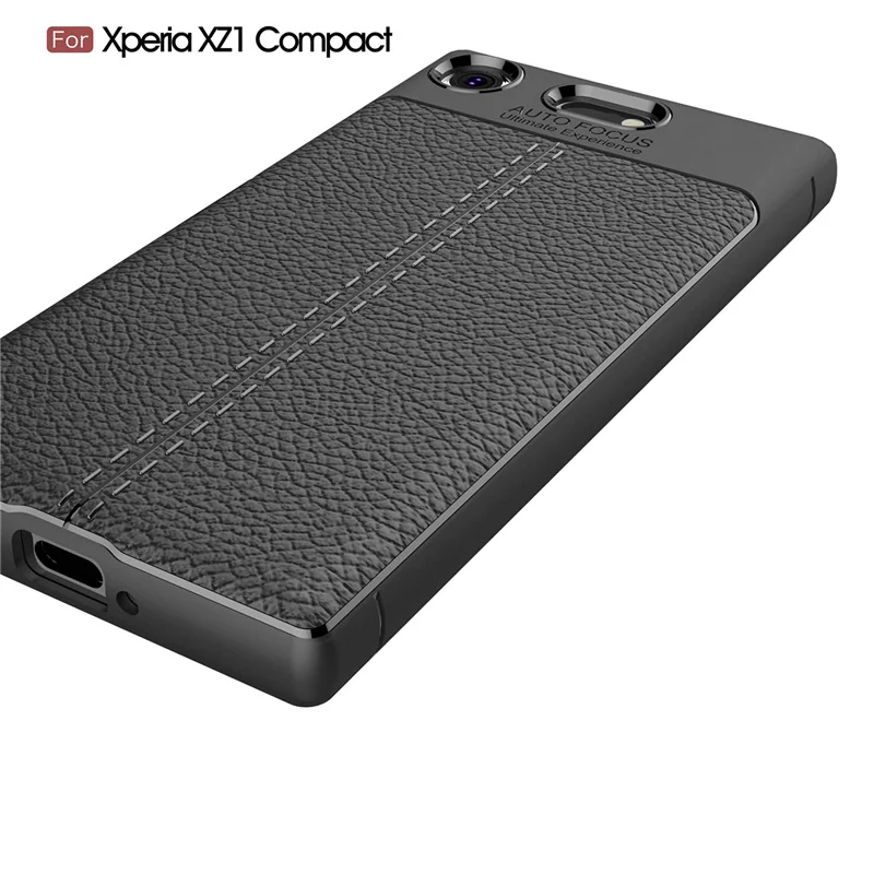 Чехлы из ТПУ с текстурой личи для Sony Xperia XZ1 Compact G8441 силиконовый чехол задняя