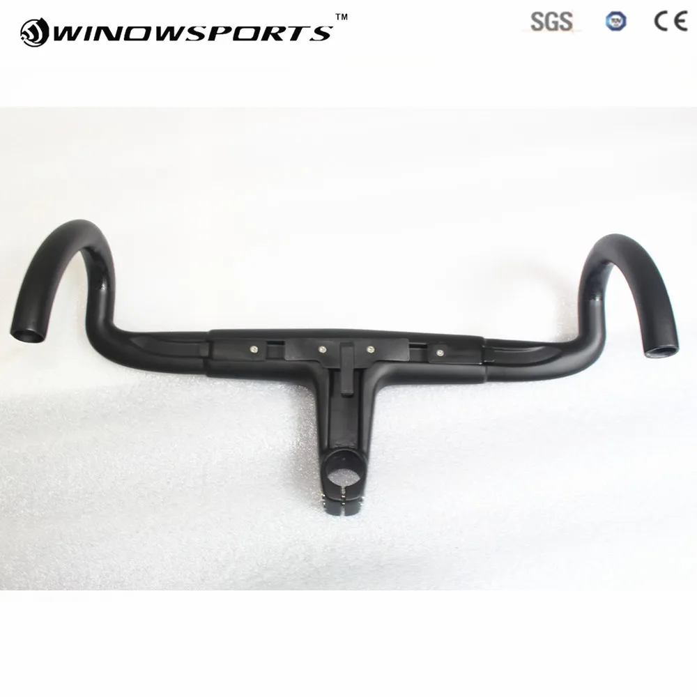 

Carbon Handlebar Road Integrated With Stem support Garmin mount UD Matte Carbon Road Bicycle Handlebar 400/420/440mm