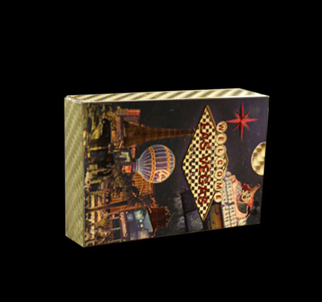 Водонепроницаемая карточка для покера в европейском стиле 24 к Золотая фольга