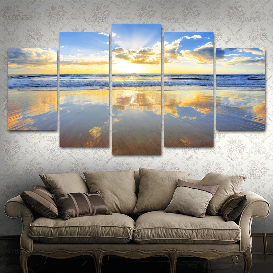 

HD print olieverf Film modulaire foto Scenery poster kind room decor woondecoratie 5 stks canvas art z414