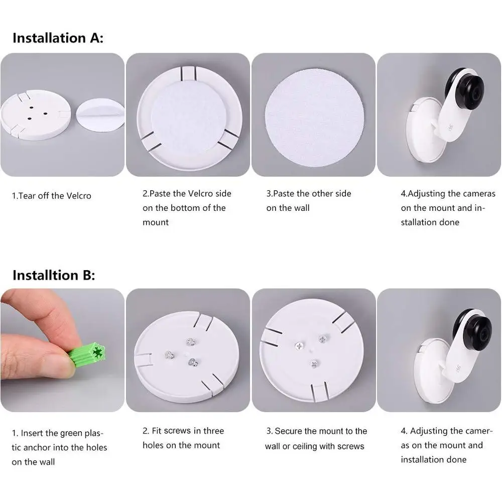 Для Yi Home camera Mi Home камера безопасности настенное крепление, поворотный кронштейн для камеры на 360 Градусов Подставка для Mi/Yi Home
