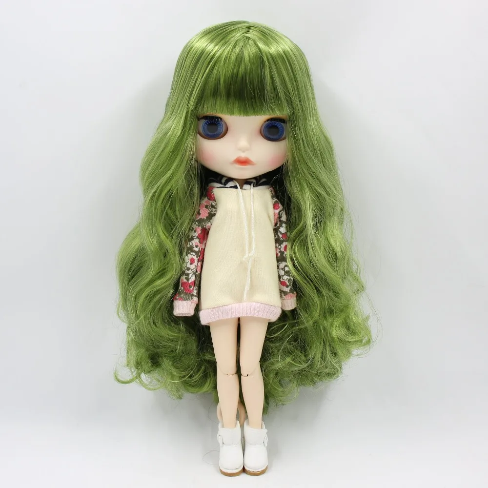 Ледяная фабрика blyth кукла BL4299/42038 зеленый микс волос, новое матовое лицо с бровями Карвен губы, белая кожа сустава тела 30 см 1/6
