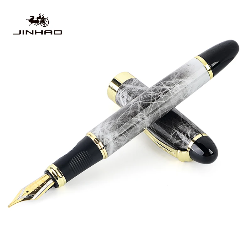 Ручка перьевая Jinhao высококачественная Мраморная серая Iraurita роскошная 450