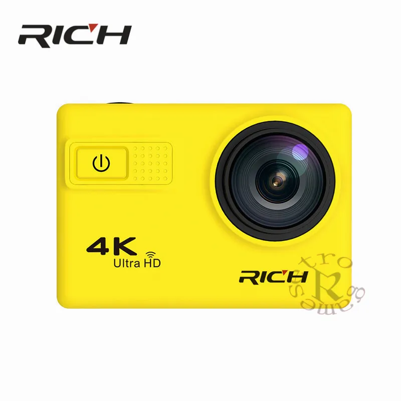Экшн камера RICH F68B 4K Wi Fi ЖК дисплей 2 0 дюйма водонепроницаемая 12 МП 170