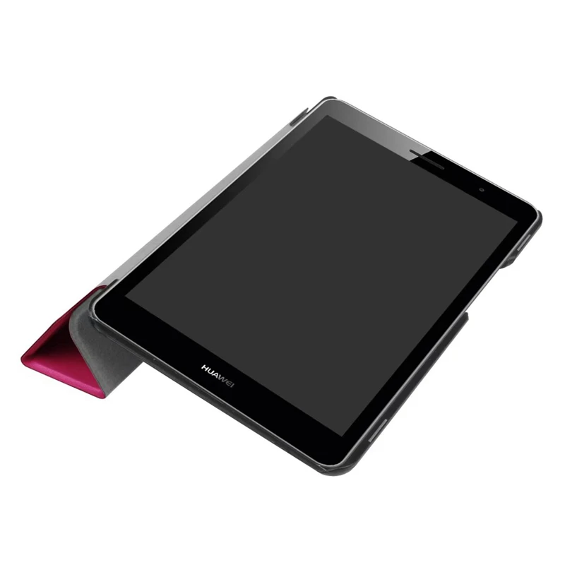 Чехол для huawei Медиа Pad T3 8,0 чехол сплошной тонкий откидной крышкой функцией подставки умной чехол PC защитный чехол+ Защитная пленка на экран, ручка-стилус