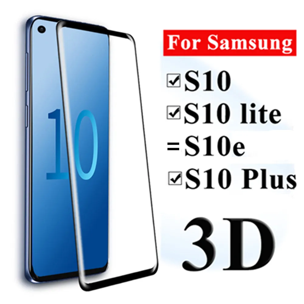 100 шт./лот чехол 3D изогнутое закаленное стекло для Samsung Galaxy S8 S9 S10 Plus Note 8 9 S7 Edge