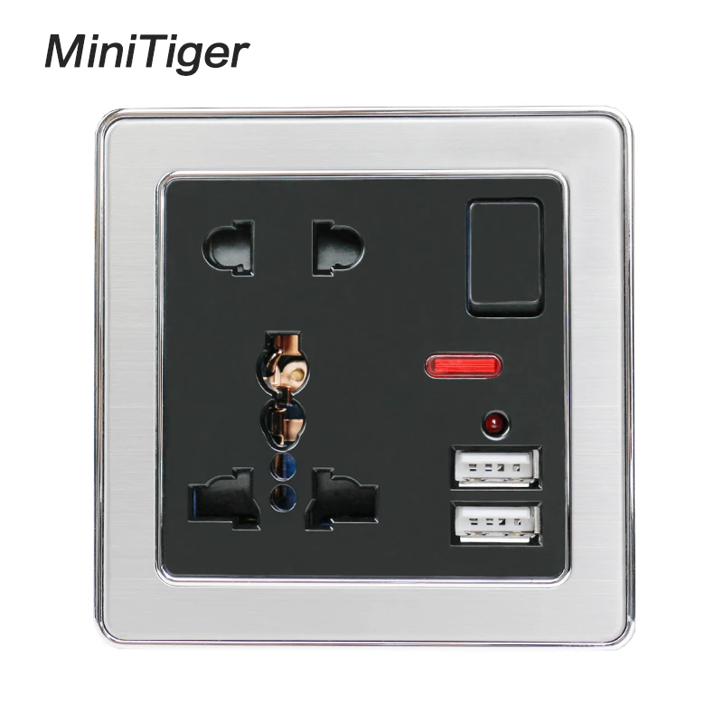 Розетка настенная с 5 отверстиями и светодиодным индикатором 2 1 А|Электрические