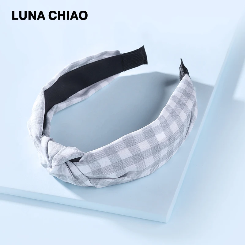 Женские тканевые ленты для волос LUNA CHIAO Tendy широкие с принтом в виде сетки |