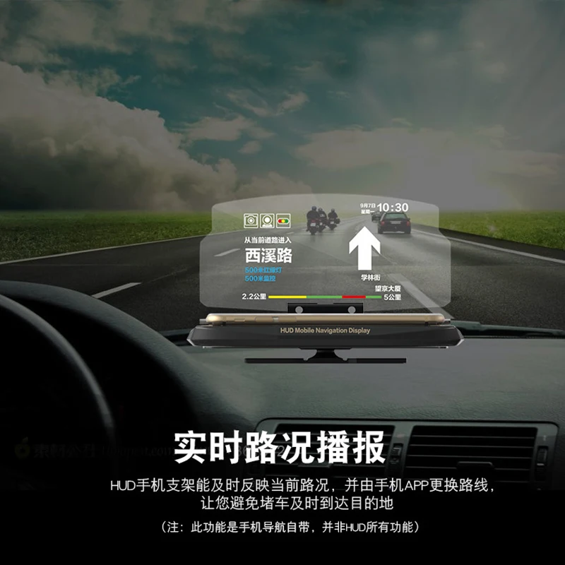 Мобильная Навигация кронштейн Новый HUD автомобиля Универсальный мобильный