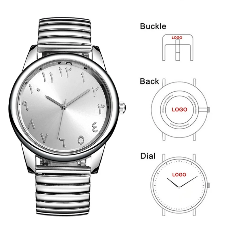 Мужские кварцевые часы BAOSAILI с индивидуальным логотипом и большим циферблатом