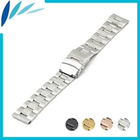 stainless steel watch band 18mm 20mm 22mm 24mm for breitling safety clasp strap loop belt bracelet black silver spring bar