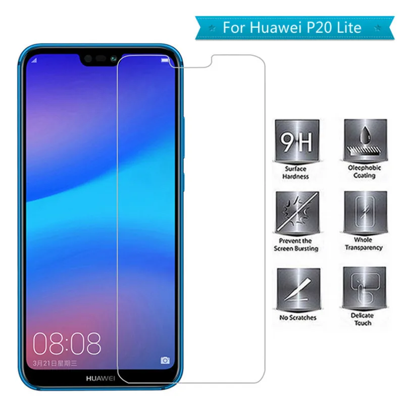 2.5D изогнутое стекло для экрана Huawei P20 Lite 9H прозрачное закаленное p20 lite 2017 защитная