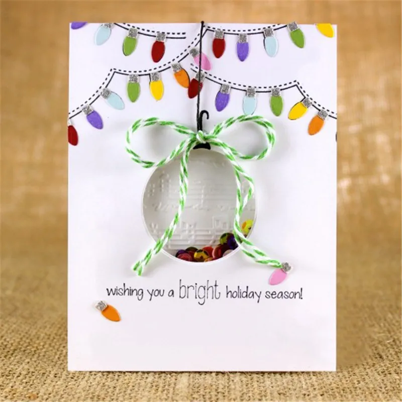 Рождественские лампочки DiyArts штампы для скрапбукинга бумажный трафарет с