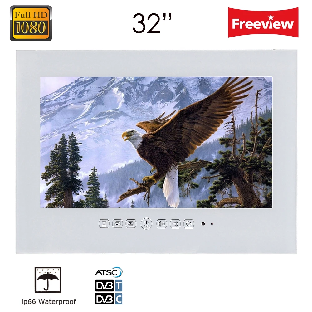 Souria 32 дюймов IP66 USB волшебное зеркало Водонепроницаемый светодиодный ТВ/ТВ в
